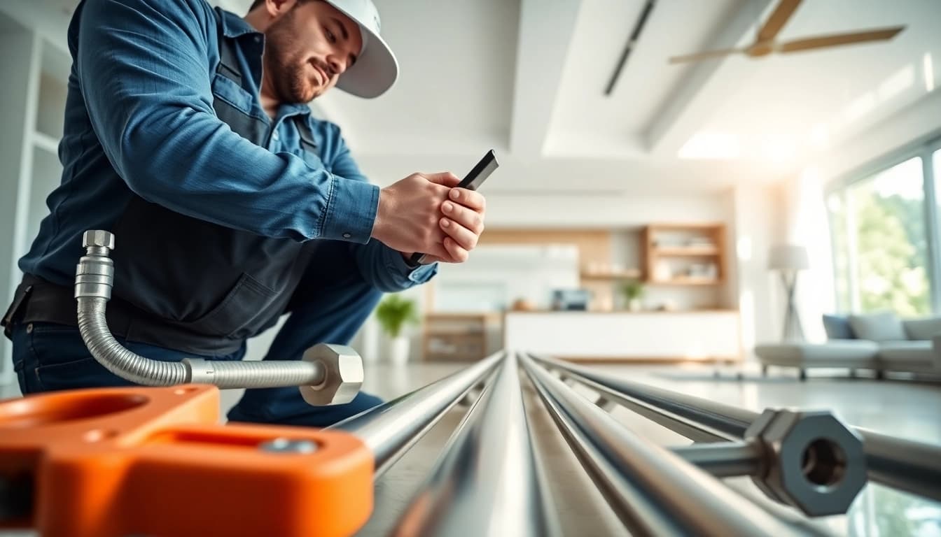Professional plumber providing whole house repiping services St Petersburg FL in a modern setting.
