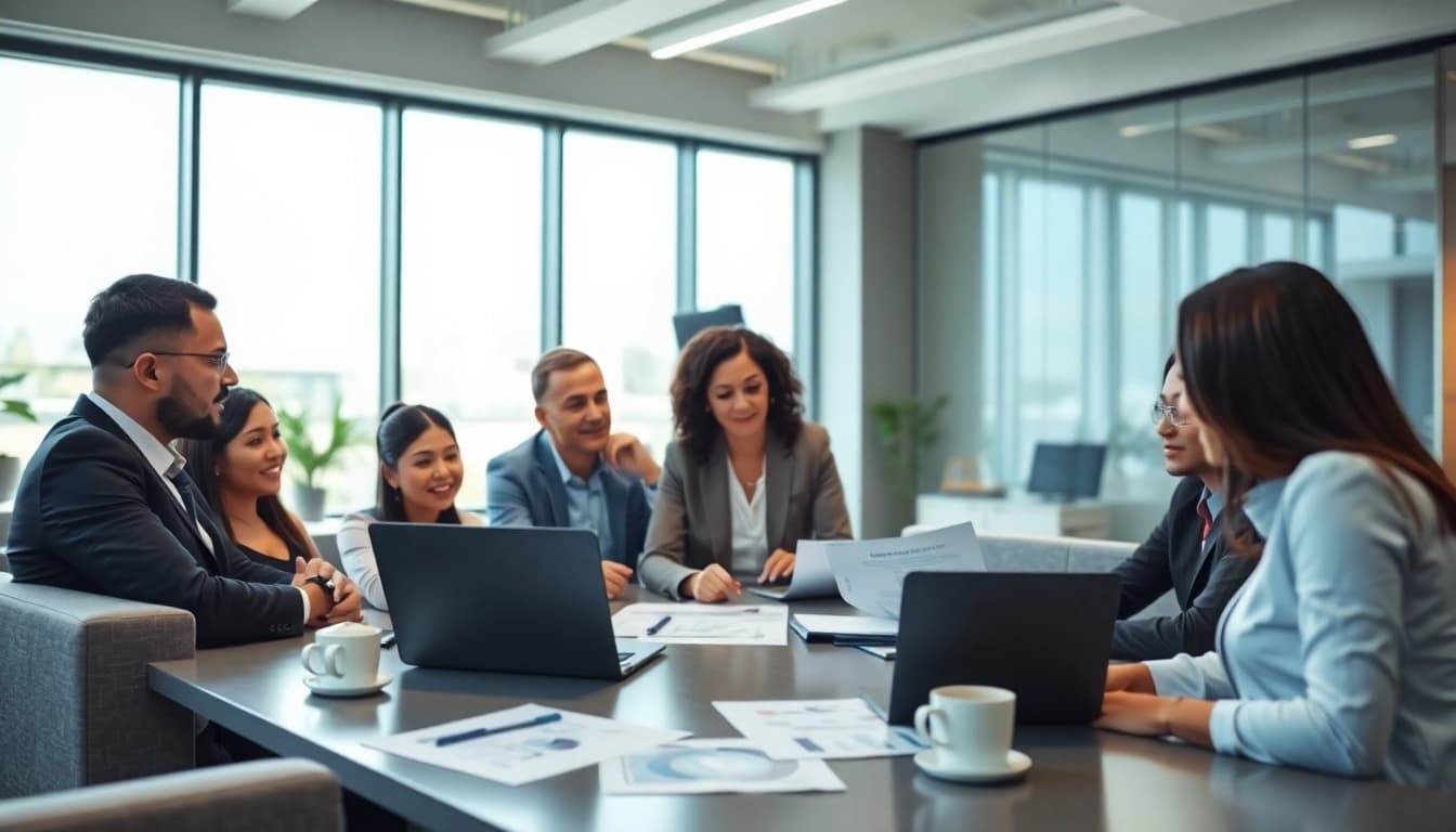 Enhance consulting strategies with Quickplus Business Consultants in a dynamic office setting.