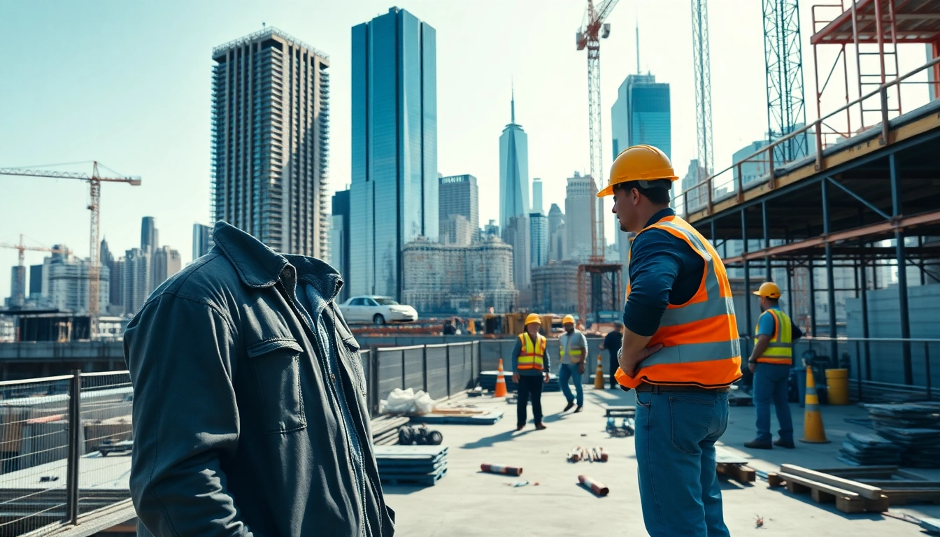 View of a New York City Commercial General Contractor managing a busy construction site.