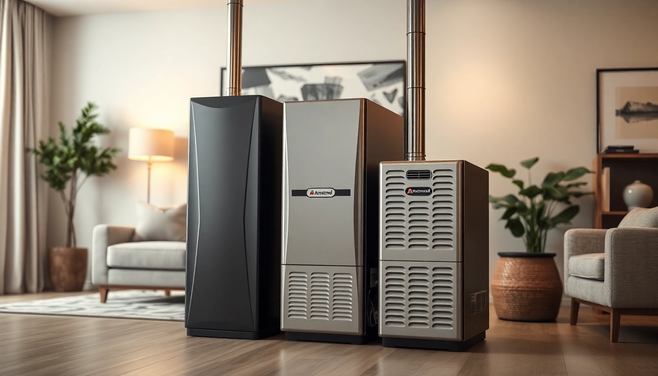 Showcase of an american standard furnace in a modern home setting with warm ambiance.
