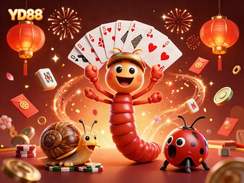 Experience YD88 with vibrant gaming fun and excitement in a cartoonish casino scene full of action.