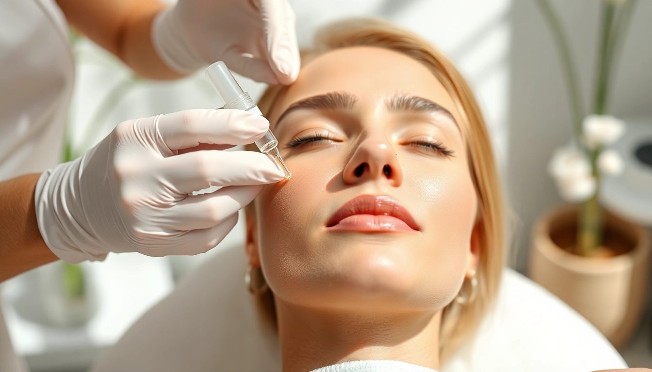 Apply the best microneedling serum in a serene skincare treatment setting.