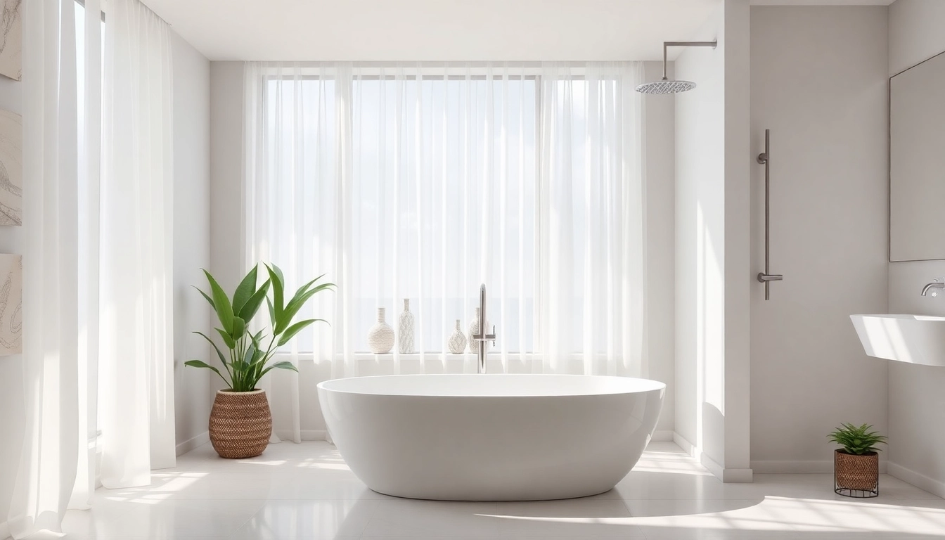 Experience elegant showers with stylish fixtures and serene bathroom design.