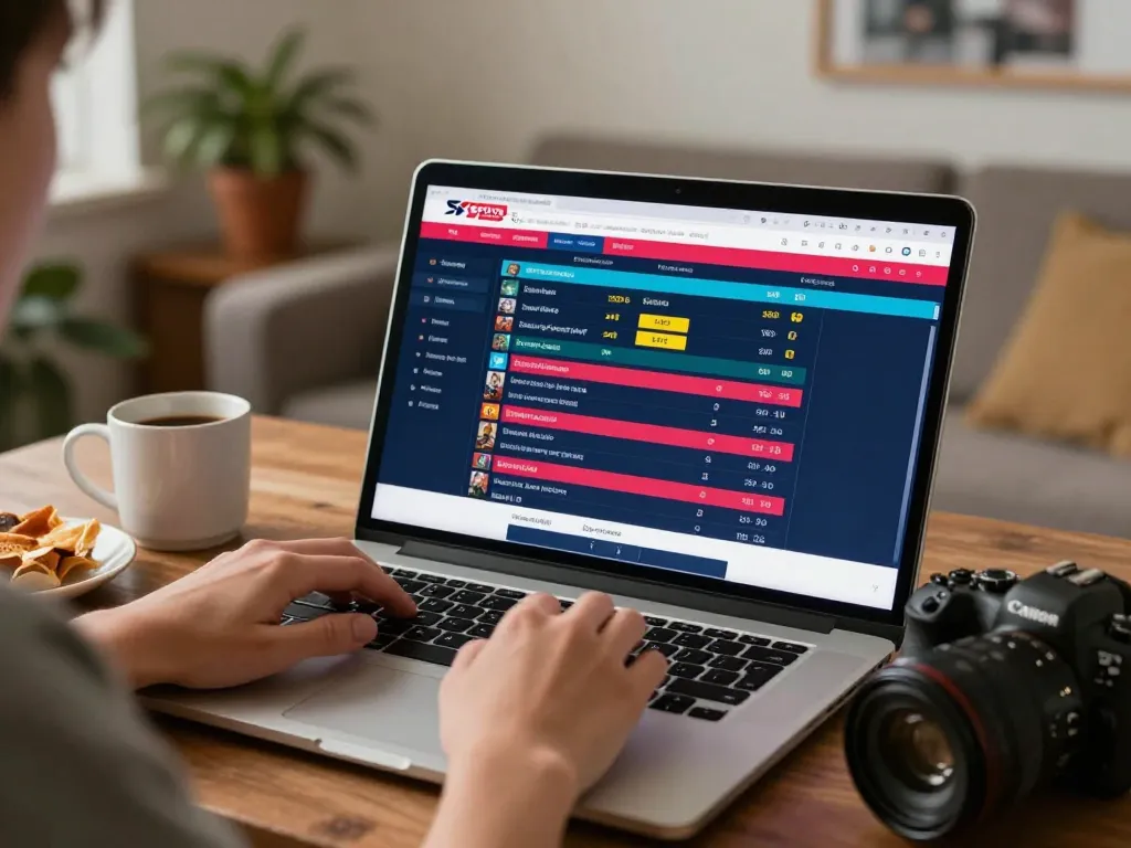 Tỷ lệ kèo nhà cái 5 showcased on an online sportsbook interface while a user places strategic bets.
