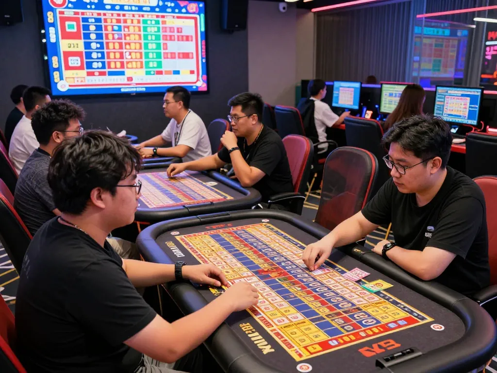 Pemain Lotto Keluaran HK dengan antusias menyaksikan hasil langsung dalam suasana pusat permainan yang hidup.