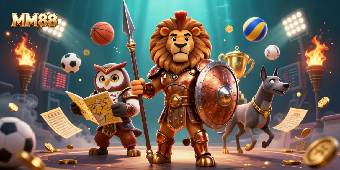 Experience thrilling MM88 online poker with strategic gameplay, vibrant characters, and dynamic sports elements.