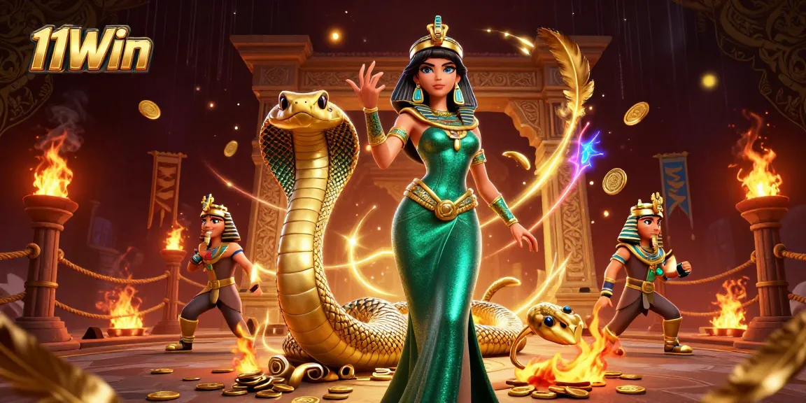 Experience thrilling gaming at 11Win with a dazzling 3D casino scene full of golden excitement.
