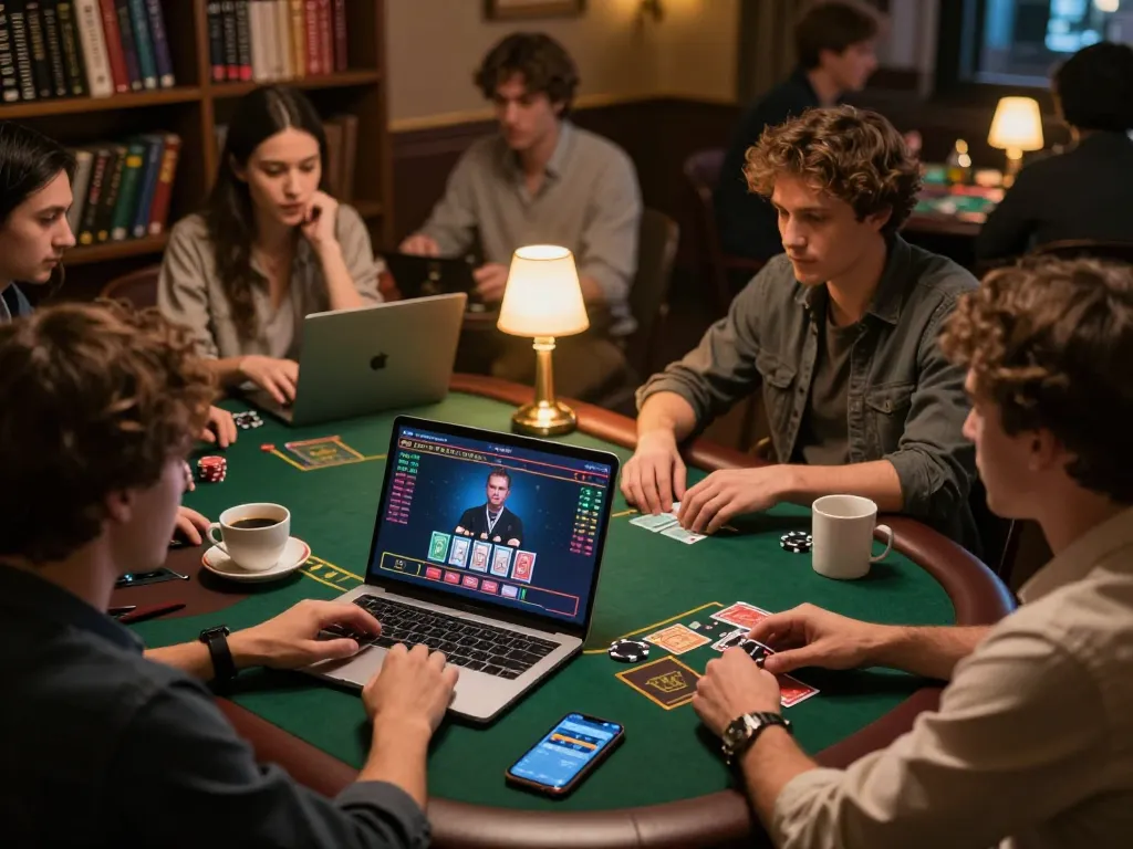 Engaging in live dealer blackjack on five88 with laptop and smartphone displayed in a cozy setting.