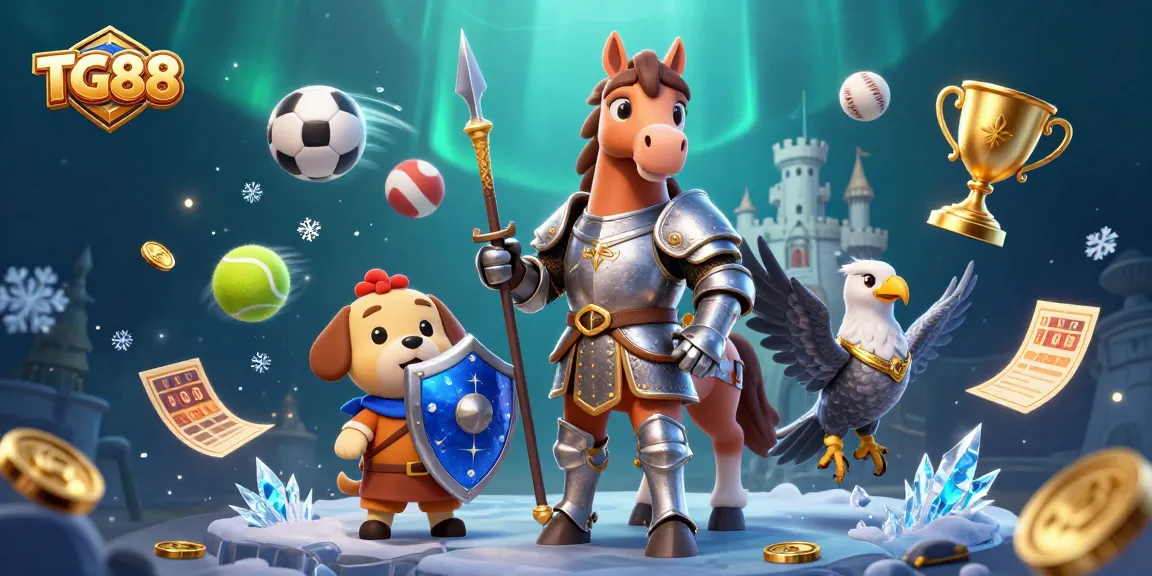 Engage with TG88's thrilling gaming experience featuring dynamic sports elements and rich casino visuals.