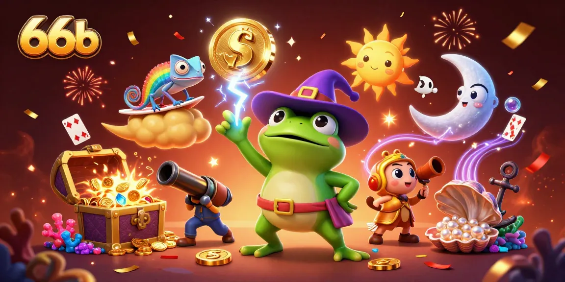 Experience thrilling wins at 66b with golden storms and vibrant casino elements.