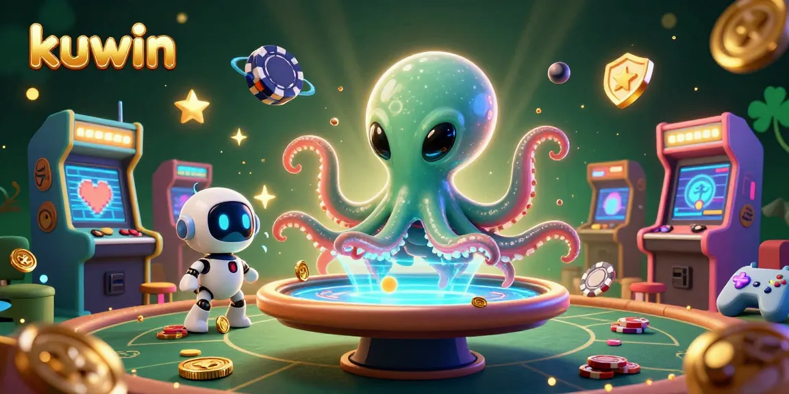 kuwin offers an exciting alien-themed poker game featuring a colorful scenario with an octopus and futuristic elements.
