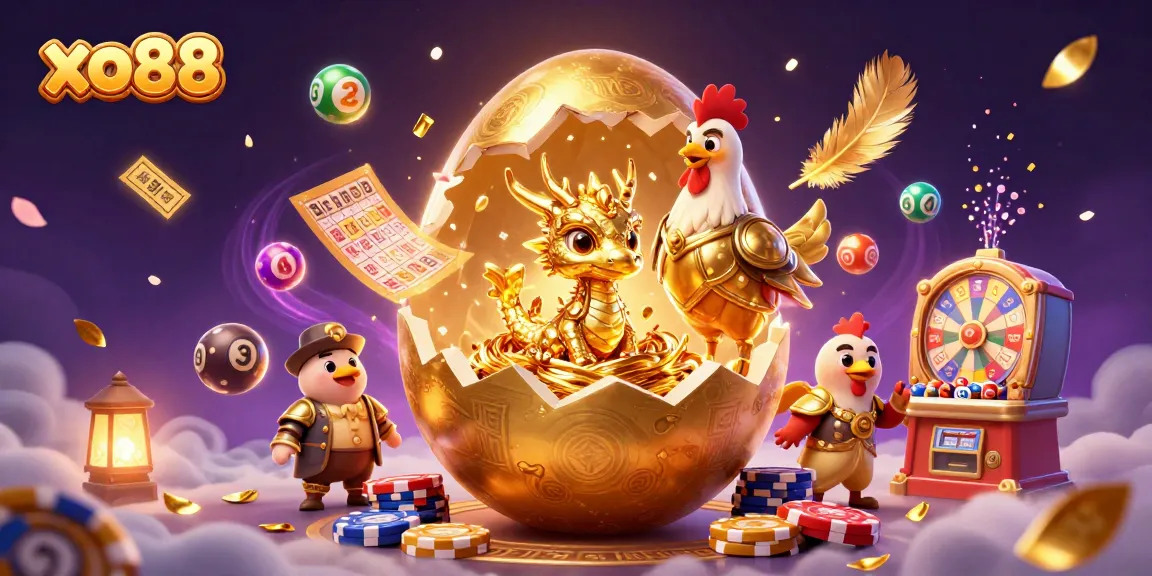 Spin winning opportunities with xo88's dazzling golden dragon and casino elements!