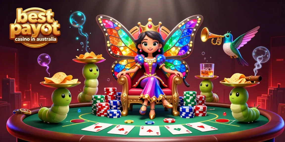 Best payout casino in Australia showcasing a vibrant 3D scene with vibrant characters and casino elements.