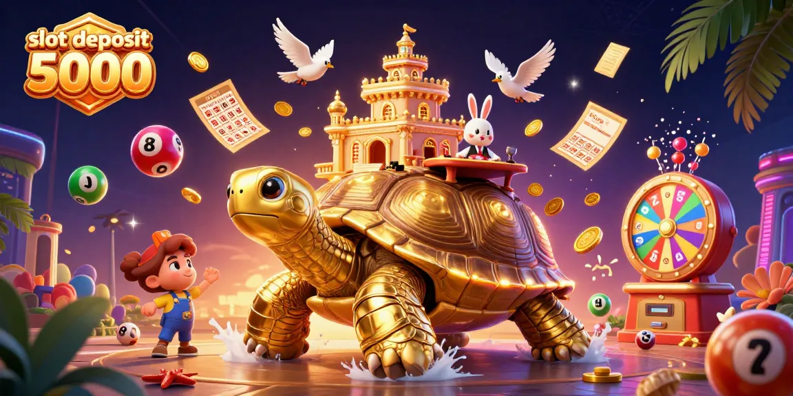 Experience success with slot deposit 5000 as vibrant casino elements come alive in a dynamic 3D illustration.