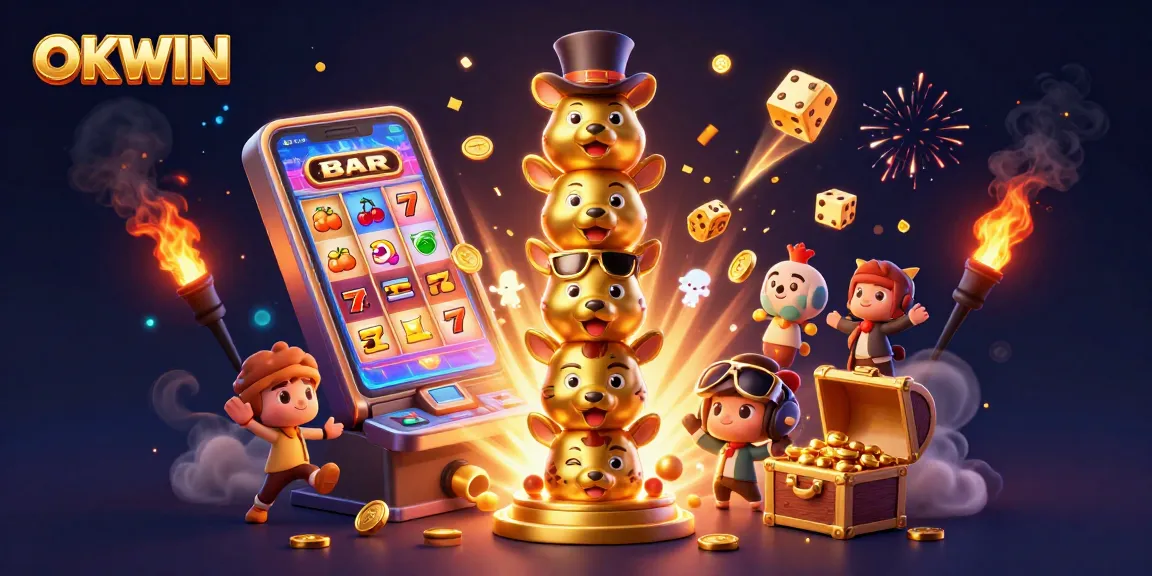 Experience thrilling jackpots and vibrant gaming at OKWIN with a colorful casino atmosphere.